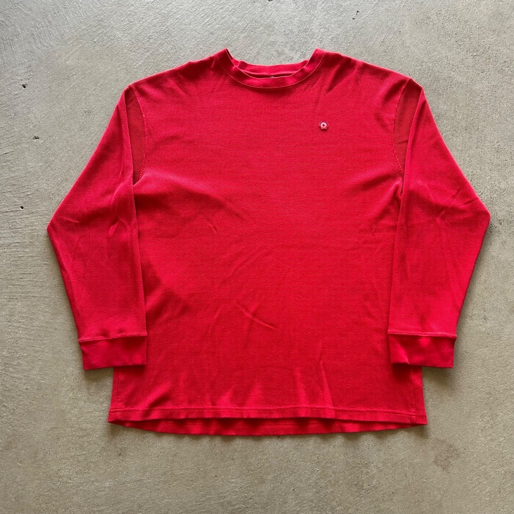 Vintage Y2K Southpole Thermal Long Sleeve Shirt Size XL Red Waffle‎ Knit Skater